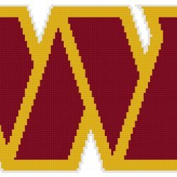 Washington Commanders Logo Counted Cross Stitch Pattern
